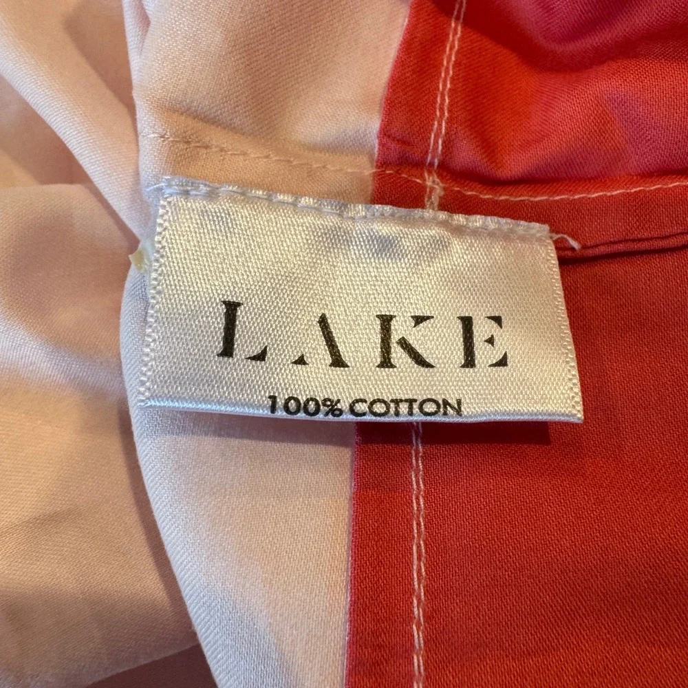 New Lake Pajamas Colorblock Tank Set in Guava XXL Pink‎ Cotton Poplin Shorts